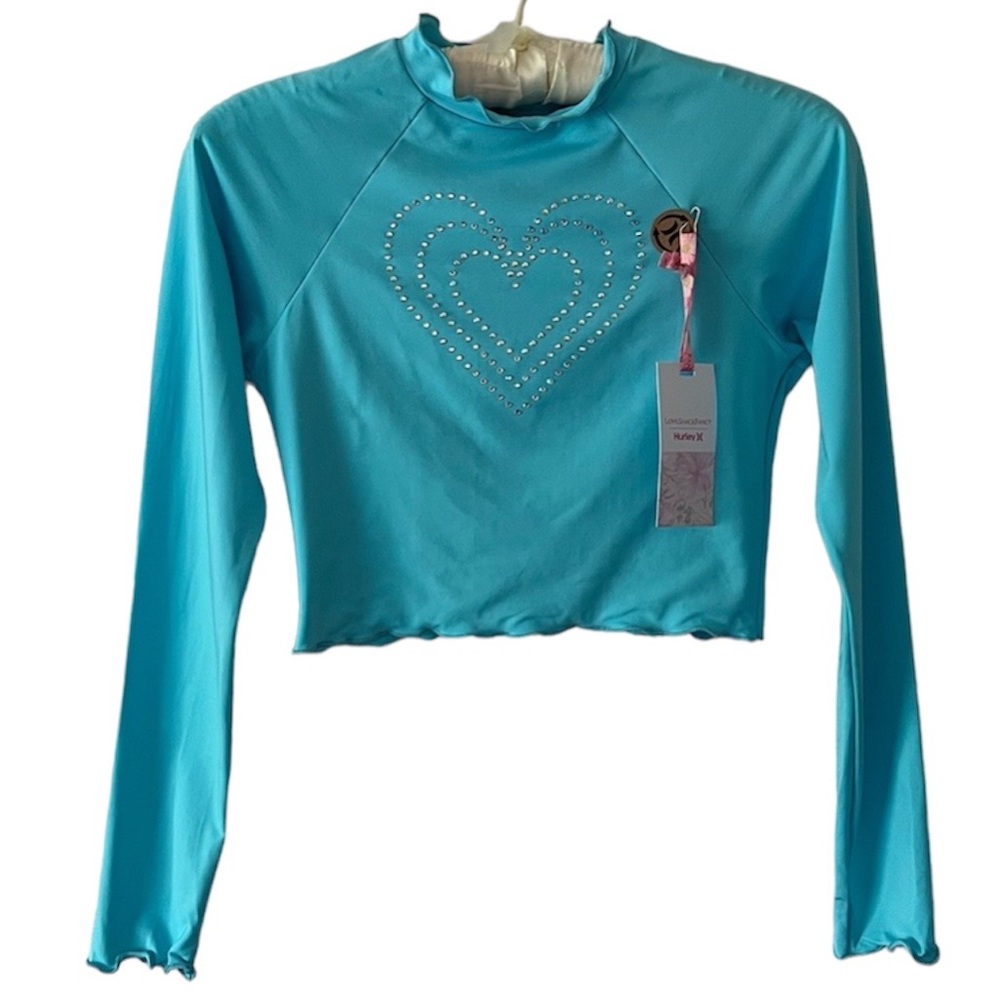 LoveshackFancy X Hurley Rhinestone Long Sleeve Rashguard - Picture 6 of 6